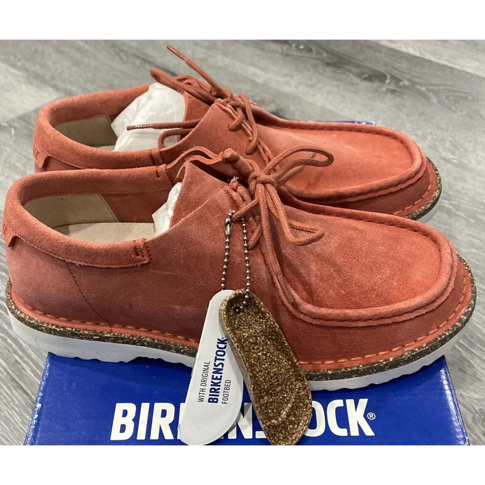 New Birkenstock Delano Coral Suede Sneaker EU 38N US L7 M5 - Picture 4 of 6